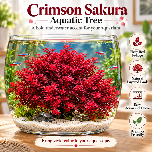 🔥 Crimson Sakura Aquatic Tree Bulbs🌿 Grow a Fiery Underwater Mini Forest