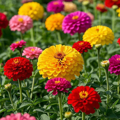 🦋 Easy Double Zinnia Seeds – Massive Colorful Blooms in Just Weeks 🌸✨