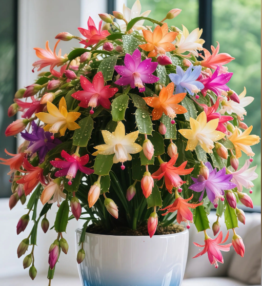 🦀Mix Colors Schlumbergera Bulbs– Easy Care Blooms in Every Shade, Even in Winter ❄️🌈