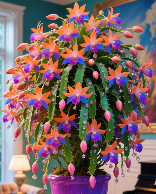🦀Mix Colors Schlumbergera Bulbs– Easy Care Blooms in Every Shade, Even in Winter ❄️🌈