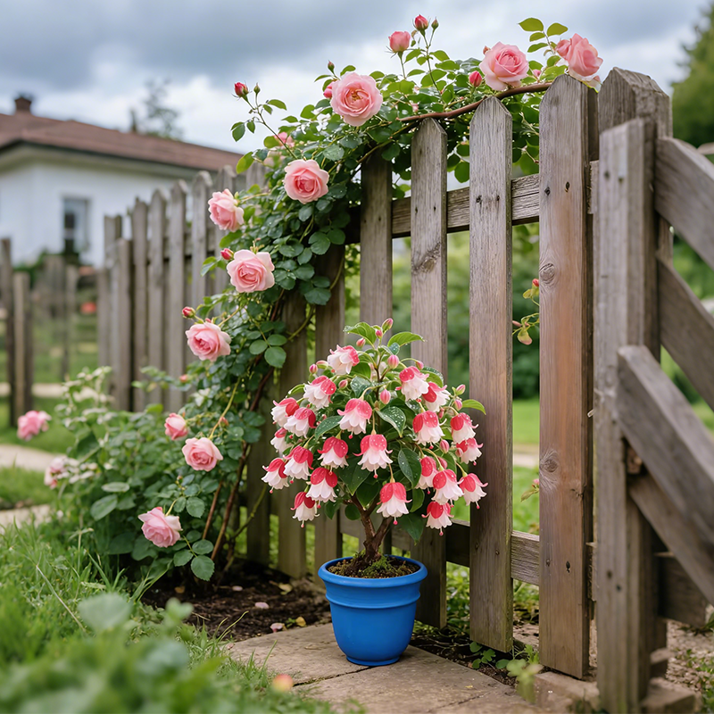 🌸 Double Fuchsia Plants – Elegant Cascading Blooms for Shade Gardens