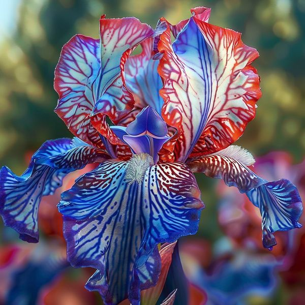 ‎⚘ ﹏Tall Bearded Iris with Bold, Elegant Blooms