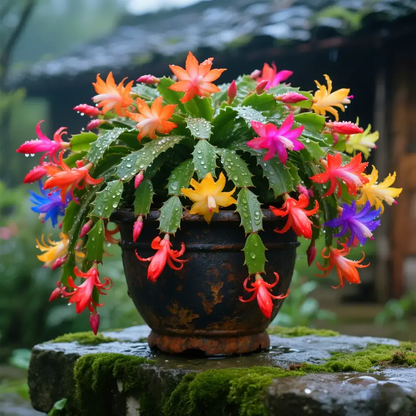 🦀Mix Colors Schlumbergera Bulbs– Easy Care Blooms in Every Shade, Even in Winter ❄️🌈