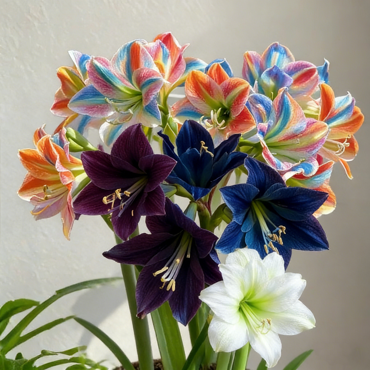 Big blooms • Easy care • Unique colors🏠🌈Exotic Rare Amaryllis Bulbs for Stunning Spring Flowers🌼