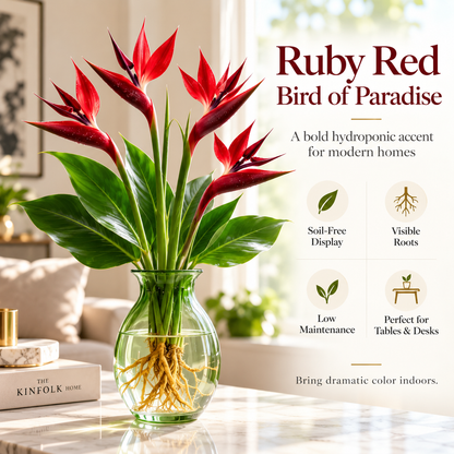 🕊️✨Hydroponic bird of paradise🌱🌸 A Little Bulb, A Beautiful Bloom — Nature’s Best Therapy!
