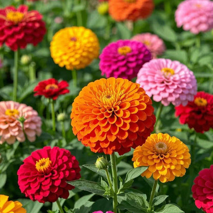 🦋 Easy Double Zinnia Seeds – Massive Colorful Blooms in Just Weeks 🌸✨