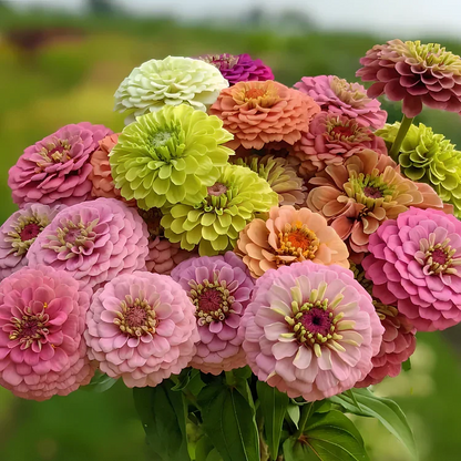 🏠🌿Easy Double Zinnia Seeds – Big, Bold, Beautiful💮🤗