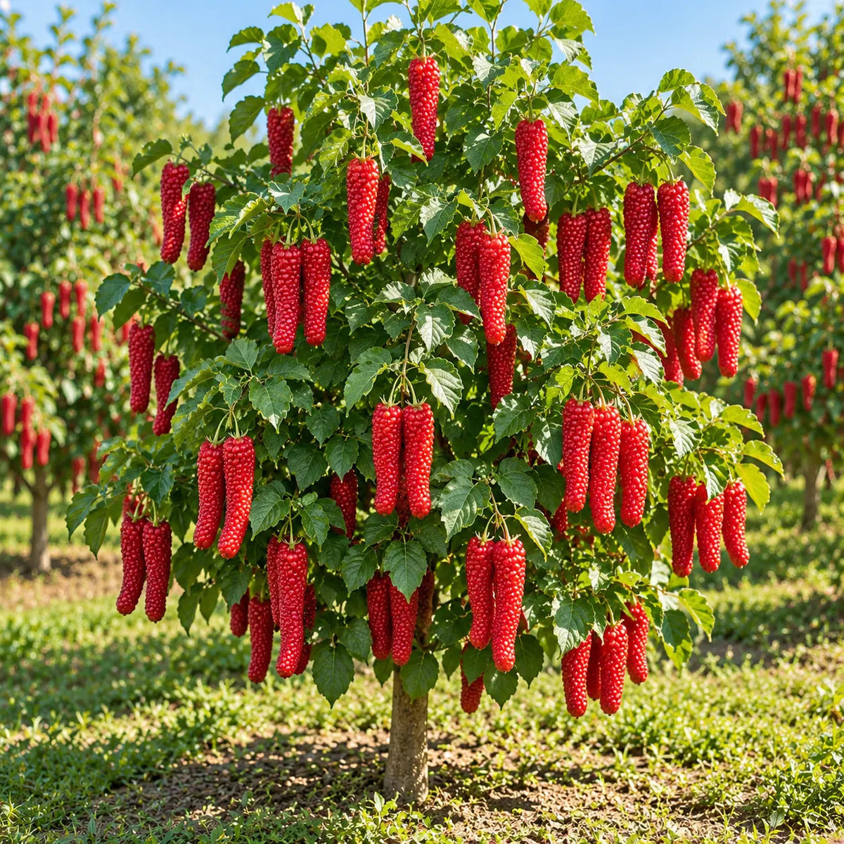 ❤️🖤🍇 Rare Giant Red & Black Mulberry Tree Saplings🌳Grow Extra-Long, Sweet & Juicy Fruit Right in Your Backyard!