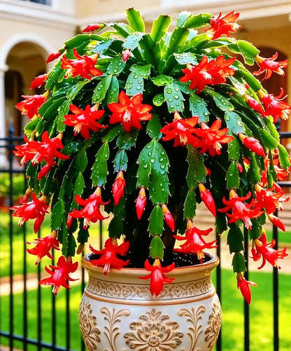 🦀Mix Colors Schlumbergera Bulbs– Easy Care Blooms in Every Shade, Even in Winter ❄️🌈