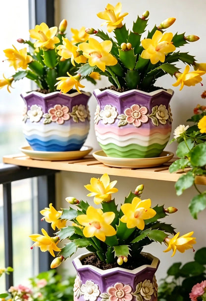 🦀Mix Colors Schlumbergera Bulbs– Easy Care Blooms in Every Shade, Even in Winter ❄️🌈