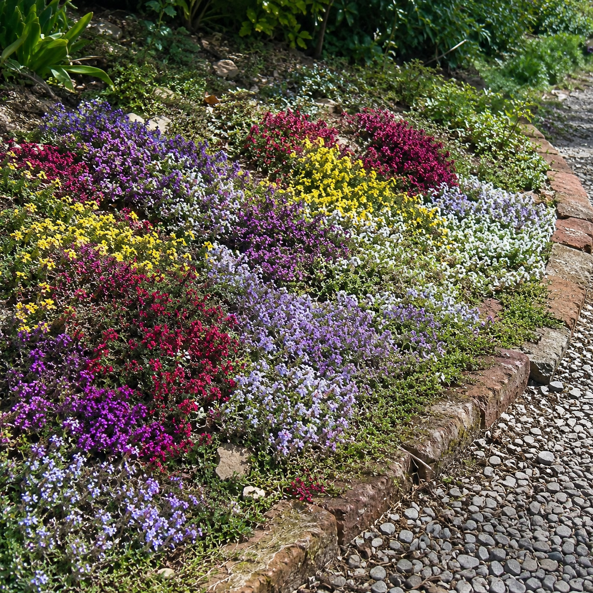 🌸✨ Creeping Thyme Seeds for a Stunning Multi-Color Ground Cover!  🌿Turn Your Garden into a Colorful Flower Carpet!🌺