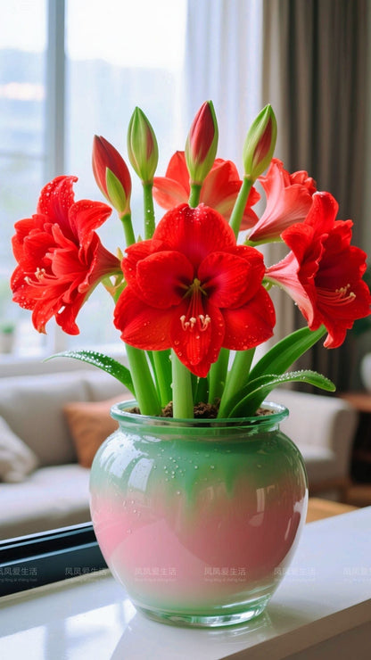 🔥 Limited-Time Offer 🌺 Rare Double-Petaled Perfume Amaryllis – Giant Fragrant Blooms All Winter Long ❄️