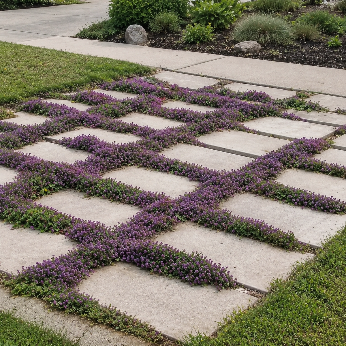 🌸✨ Creeping Thyme Seeds for a Stunning Multi-Color Ground Cover!  🌿Turn Your Garden into a Colorful Flower Carpet!🌺