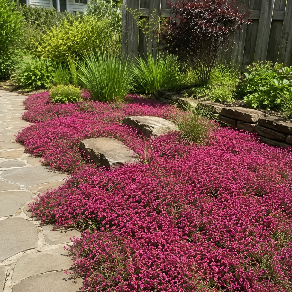🌸✨ Creeping Thyme Seeds for a Stunning Multi-Color Ground Cover!  🌿Turn Your Garden into a Colorful Flower Carpet!🌺